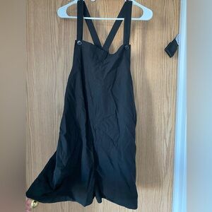 Black short overalls